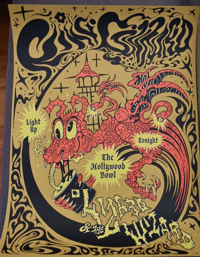 Tour or event poster for King Gizzard Dusts Off 4 Early Tunes During Epic US Tour Finale