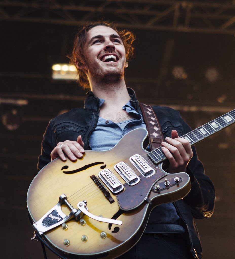 Hozier performing at Bumbershoot in Seattle in 2015