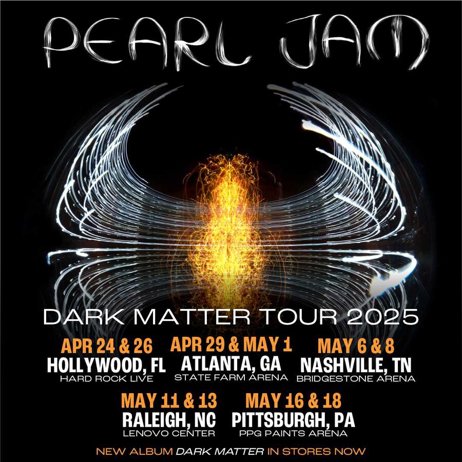 Tour or event poster for Pearl Jam Announces Spring 2025 Tour Dates