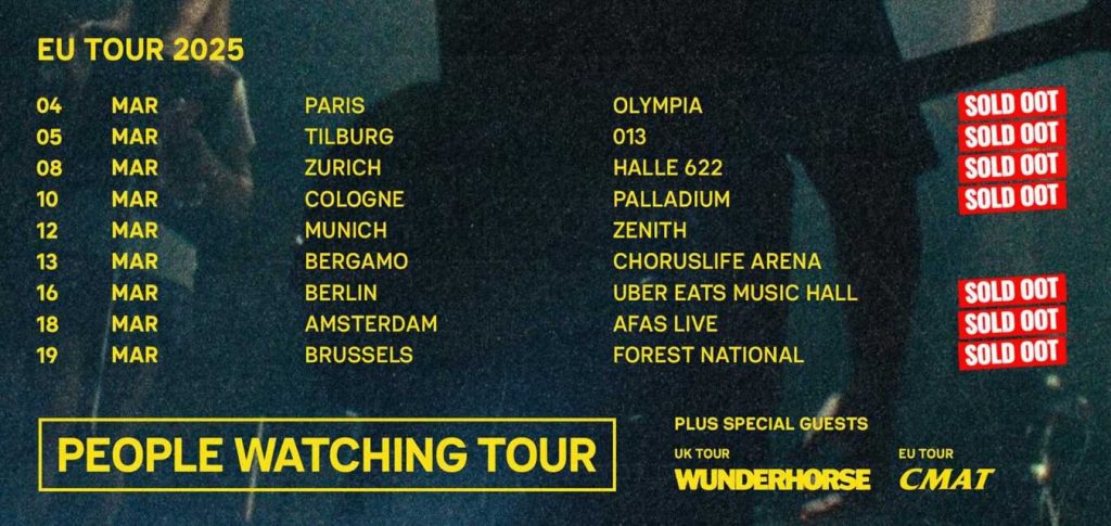Tour or event poster for Sam Fender Live Debuts Four New Tunes in Paris