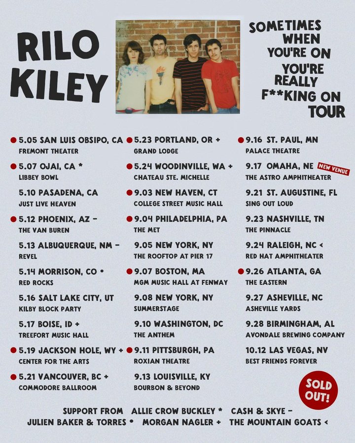 Tour or event poster for Rilo Kiley Kick Off First Tour in 17 Years in SLO