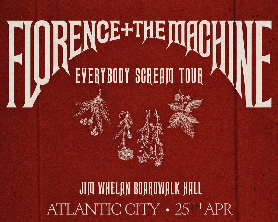 Tour or event poster for Florence Flees From Philly, Live Debuts Kraken in Atlantic City