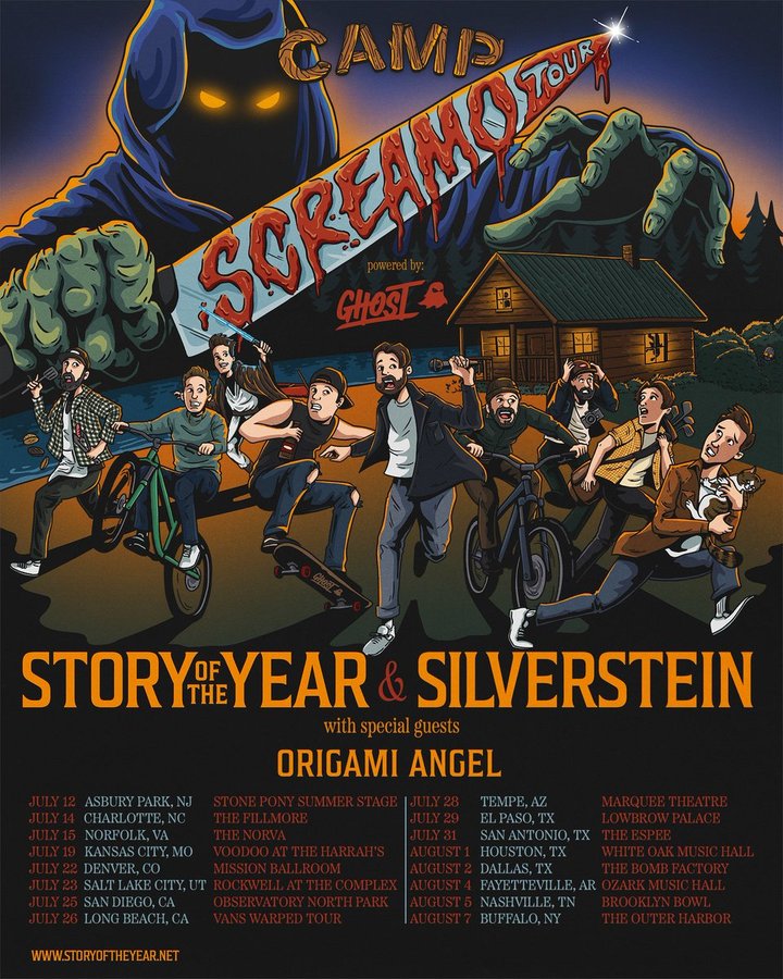 Tour or event poster for Marquee Memories: Story Of The Year
