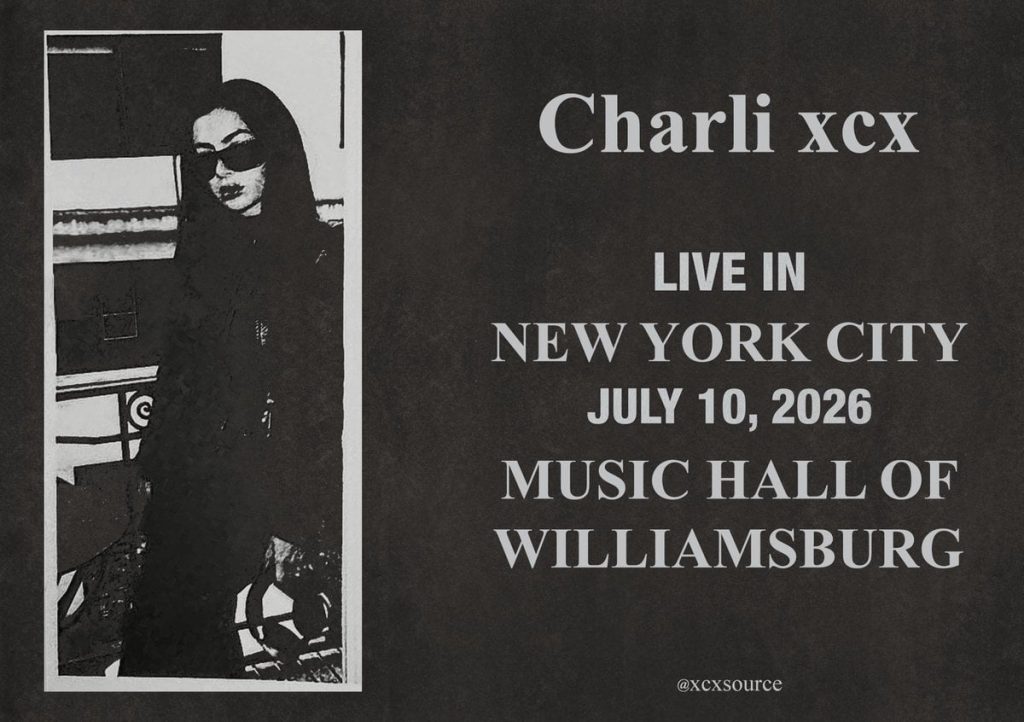 Tour or event artwork for Charli XCX Rolled Out Live Debuts & Clairo in Brooklyn