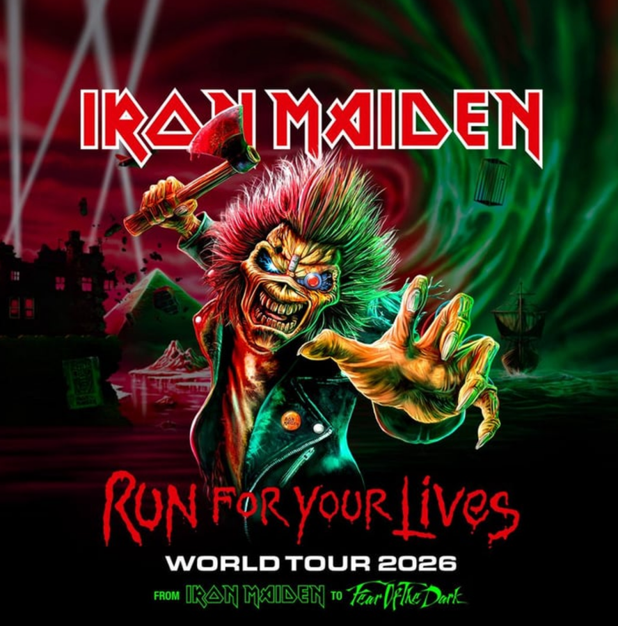 Tour or event poster for Five Tunes Iron Maiden Should Sneak Into Run For Your Lives Tour